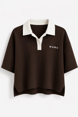 Clasic Polo Yakalı T-shirt Kahverengi