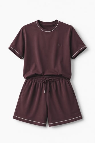 Cozy Şortlu Takım Bordo