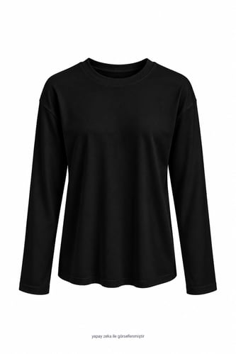 Düz Basic Kurtarıcı Bluz Siyah