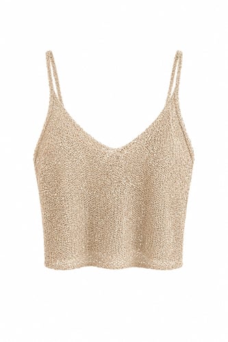 Işıltılı Beach Bluz Taş Rengi