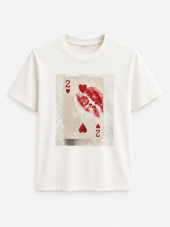 Kiss Kart T-shirt Ekru