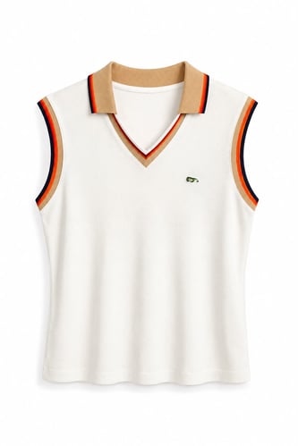 Lakoas Şeritli T-shirt Beyaz
