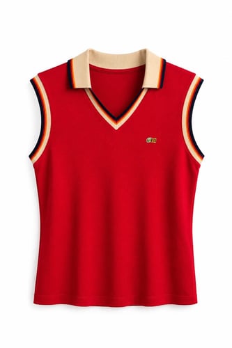 Lakoas Şeritli T-shirt Kırmızı