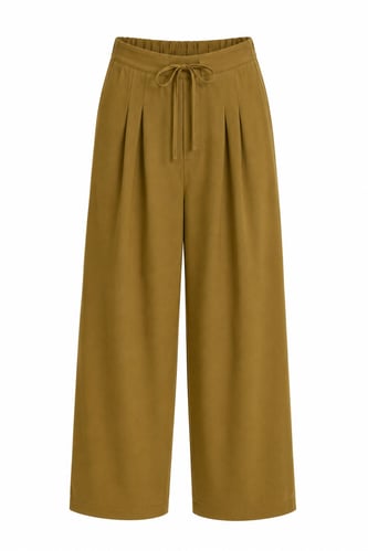 Novra Geniş Paçalı Pantolon Yeşil