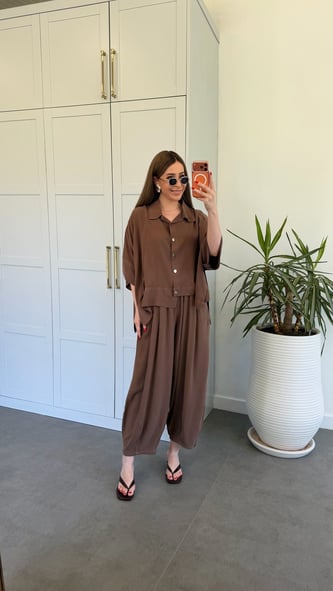 Salaş Model Tensl Takım Kahverengi