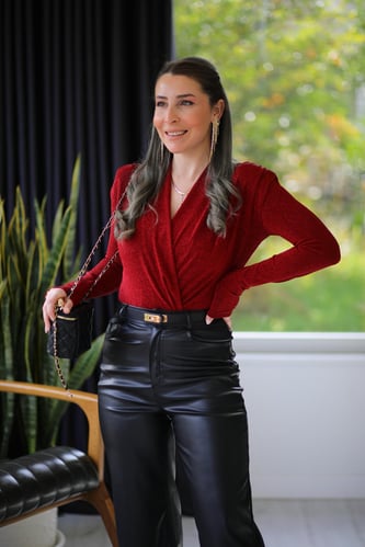 Simlew Bodysuit Kırmızı