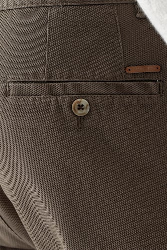 Morven Erkek Haki Pamuk Yan Cep Dynamic Fit Chino Pantolon