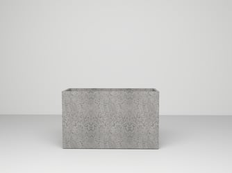 Dikdörtgen Serisi Köşeli Beton Gri Saksı
