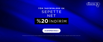 Tüm İndirimlere Ek Sepette %20 İndirim