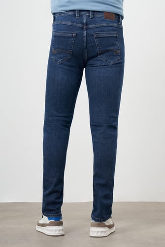 Morven Erkek Mavi Denim 5 Cep Dynamic Fit Jean Kot Pantolon