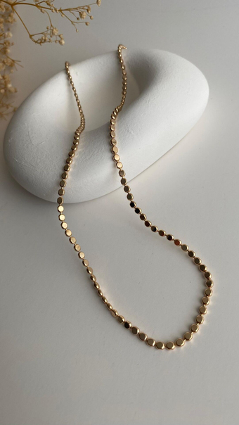 Pul kolye rose gold kısa