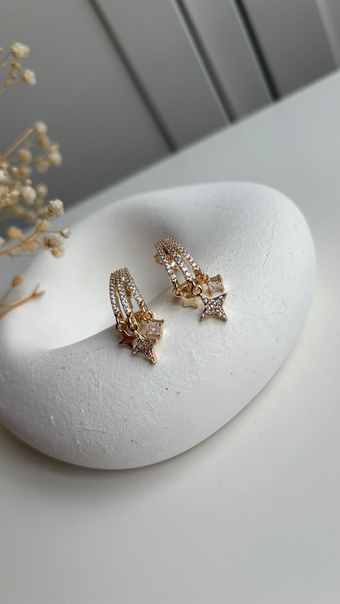 Trio star küpe