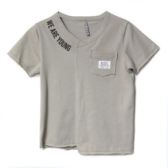 Erkek Çocuk V yaka Cepli T-Shirt 1-5 Yaş