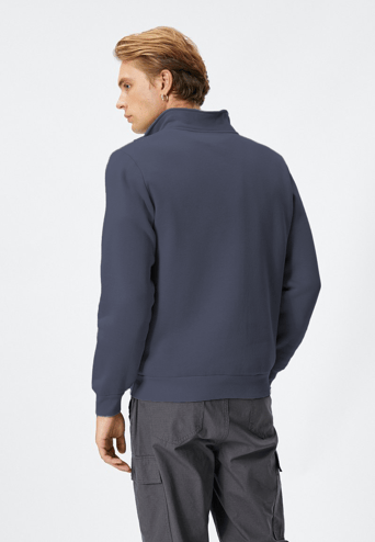 Füme 3 İplik Dik Yaka oversize sweatshirt