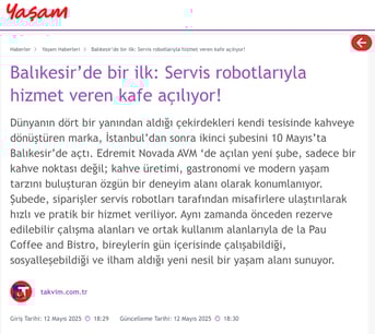 Takvim Yaşam de la Pau Haberi