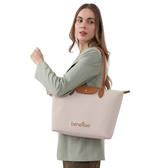Benetton Bnt 1611 Kadın Kol Çantası Bej