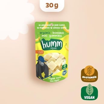 Organik Glutensiz Vegan Muzlu Mini Küpler 30g görseli.