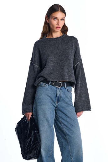 Antrasit Basic Triko Kazak