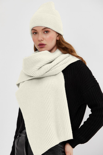Ecru Knitwear Beanie