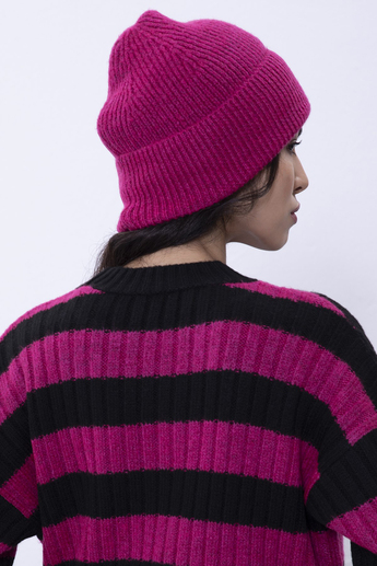 Magenta Knit Beanie SWH4573FU