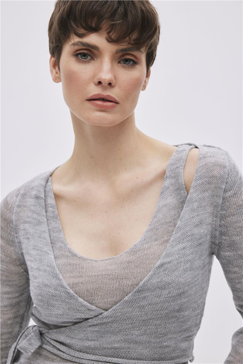 Grey Singlet Top Set