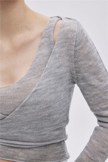 Grey Singlet Top Set