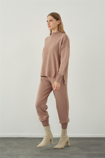 Basic Sweater Trousers Knitwear Set