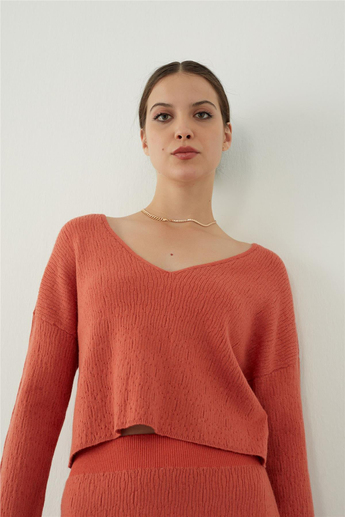 Pembe Oversize Yumuşak Dokulu Basic Triko Kazak