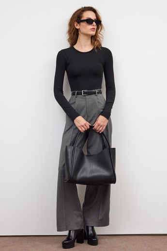 Siyah BİSİKLET YAKA BASİC BODY