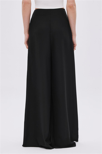 Black Pleated Skirt Look Trousers