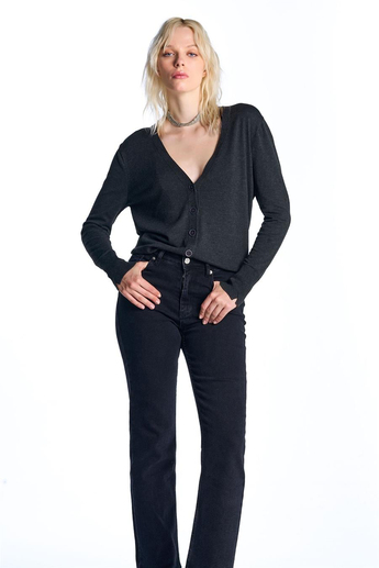Siyah Relaxed Slim Jean