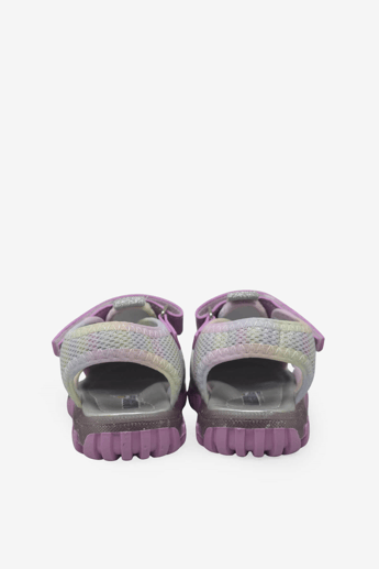 Arzen Unisex Çocuk Cırtlı Sandalet Pembe Beyaz ARZ2025-05