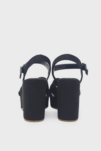Beety Kadın Dolgu Topuk Sandalet Siyah AKYN125.9997