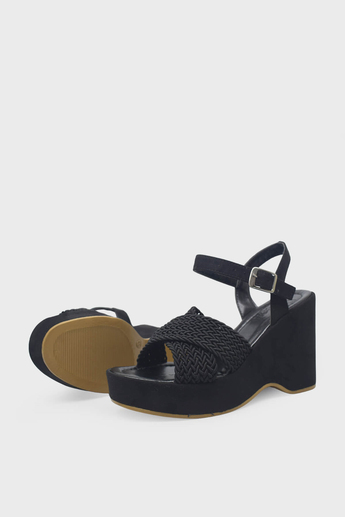 Beety Kadın Dolgu Topuk Sandalet Siyah AKYN125.9997