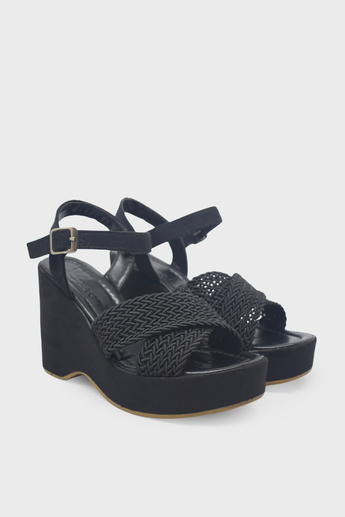 Beety Kadın Dolgu Topuk Sandalet Siyah AKYN125.9997