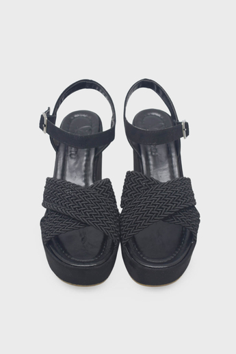 Beety Kadın Dolgu Topuk Sandalet Siyah AKYN125.9997