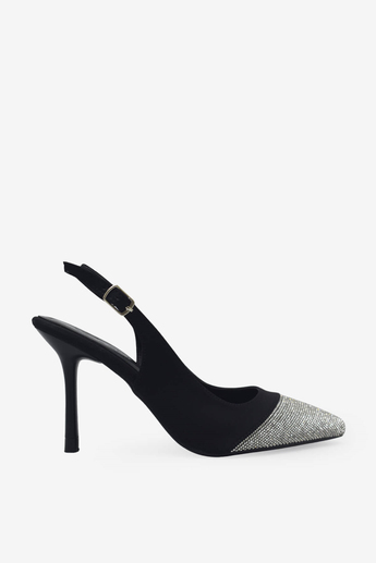 Beety Kadın Taş Detaylı Topuklu Abiye Ayakkabı Siyah AKYN228.126