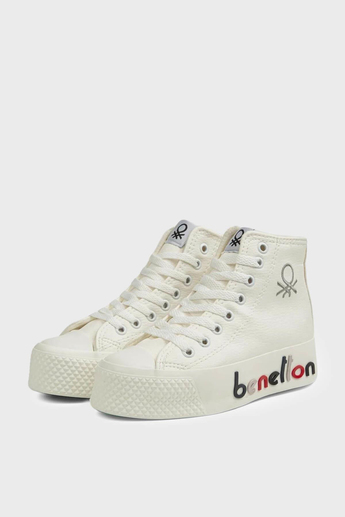 Benetton Kadın Boğazlı Casual Bot Beyaz BN-30820