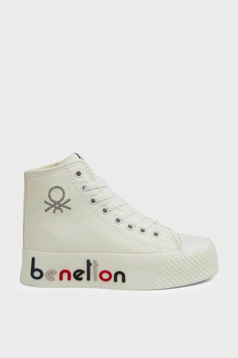 Benetton Kadın Boğazlı Casual Bot Beyaz BN-30820