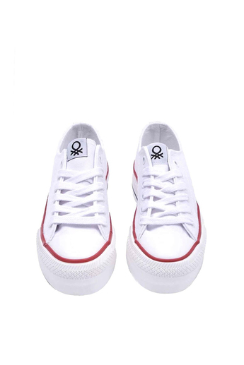 Benetton Kadın Yarım Converse Spor Ayakkabı Beyaz BN-30935