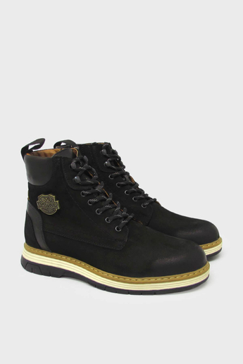 Bulldozer Erkek Casual Deri Bot Nubuk Siyah BUL-230311