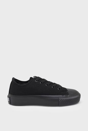 Bulldozer Unisex Çocuk Kısa Converse Spor Ayakkabı Siyah BUL-231902