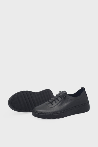 Castle Black Kadın Casual Deri Ayakkabı Siyah CB22423
