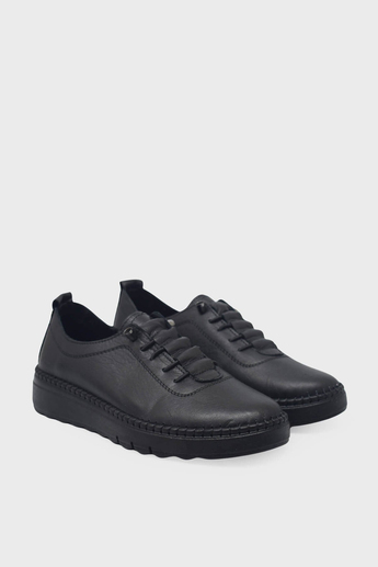 Castle Black Kadın Casual Deri Ayakkabı Siyah CB22423