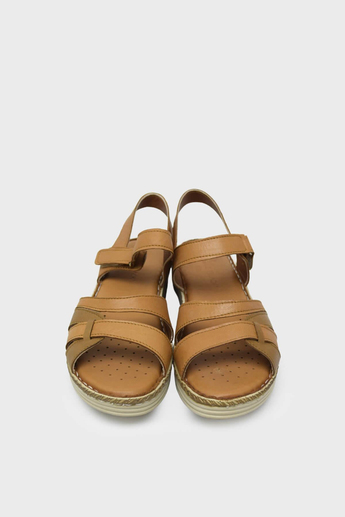 Castle Black Kadın Casual Deri Sandalet Taba CB22338