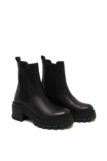 Castle Black Kadın Casual Yüksek Taban Deri Bot Siyah CB52672-1