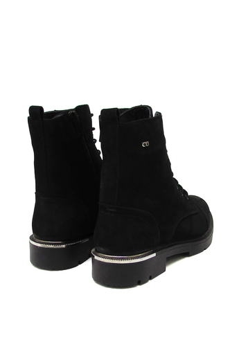 Castle Black Kadın Deri Bot Nubuk Siyah CB82422