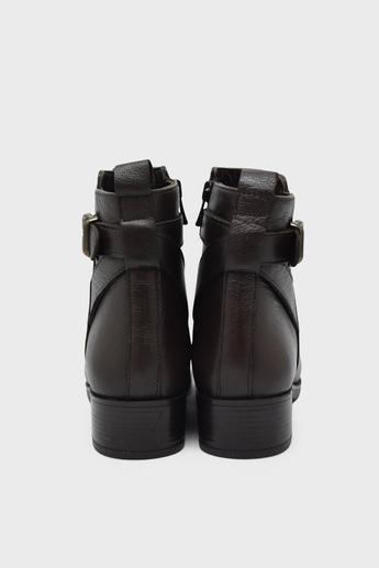 Castle Black Kadın Günlük Deri Bot Kahve CB32002