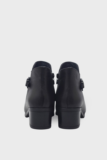 Castle Black Kadın Topuklu Deri Bot Siyah CB87506