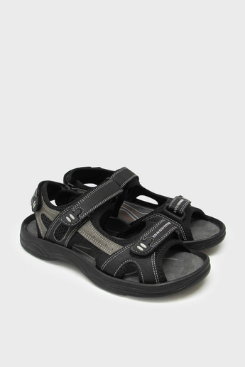 Castle Black Unisex Cırtlı Spor Sandalet Siyah CB-K3